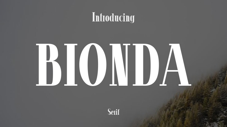 BIONDA Font