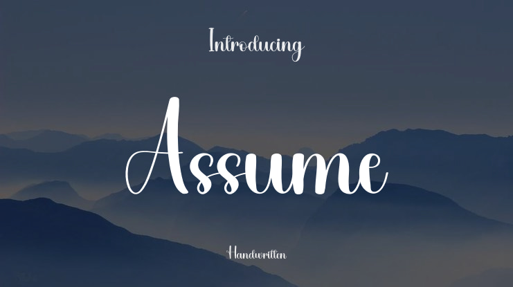 Assume Font