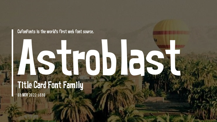 Astroblast Title Card Font