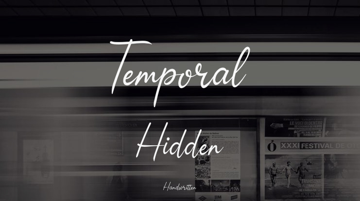 Temporal Hidden Font