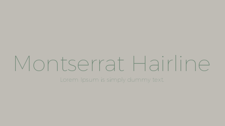 Montserrat Hairline Font