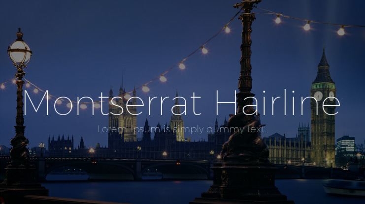 Montserrat Hairline Font