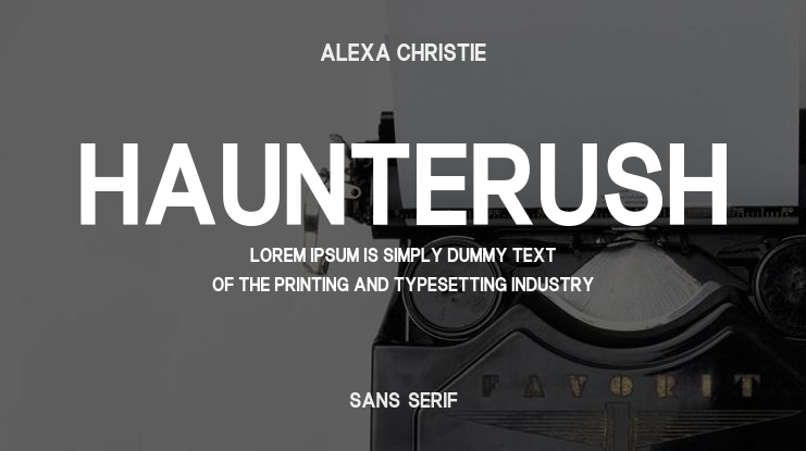 Haunterush Font