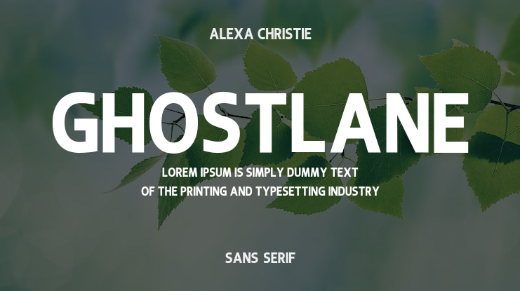 Ghostlane Font