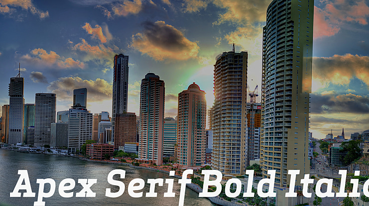 Apex Serif Bold Italic Font