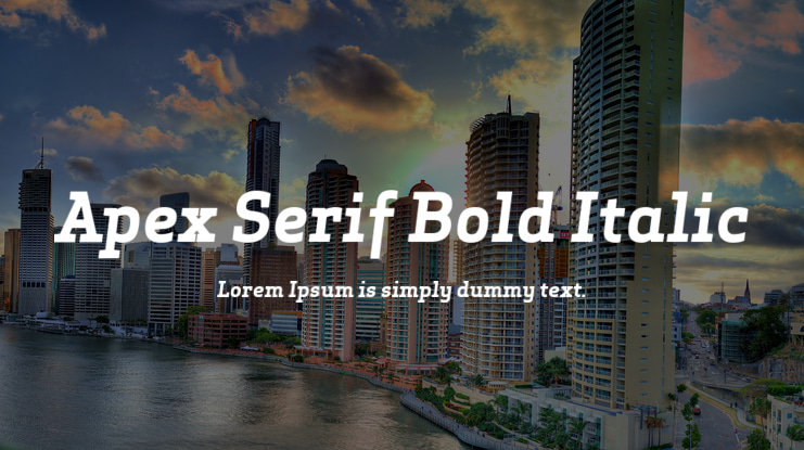 Apex Serif Bold Italic Font