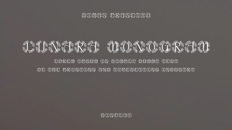 Lunara Monogram Font