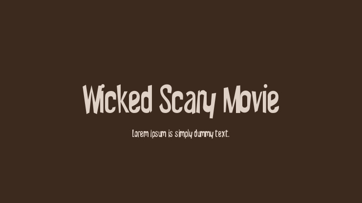 Wicked Scary Movie Font