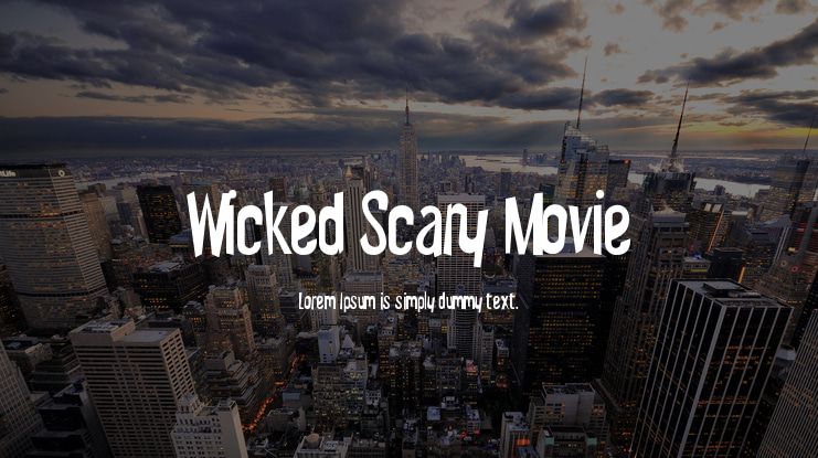 Wicked Scary Movie Font