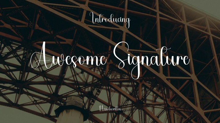 Awesome Signature Font