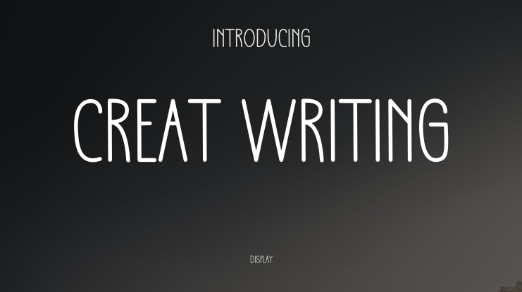 Creat Writing Font