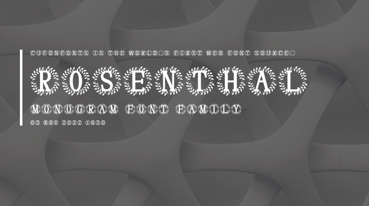 Rosenthal Monogram Font