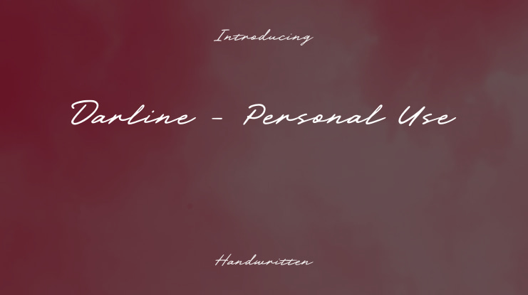 Darline - Personal Use Font