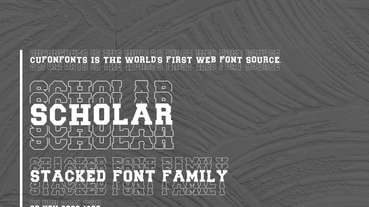 Scholar Stacked Font