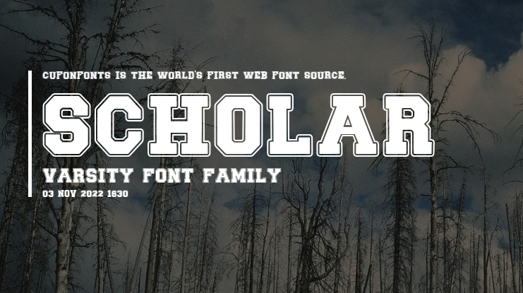 Scholar Varsity Font