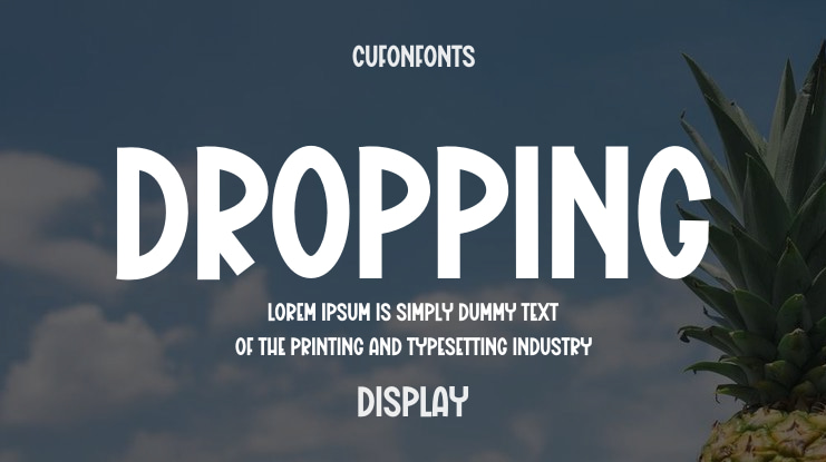 Dropping Font