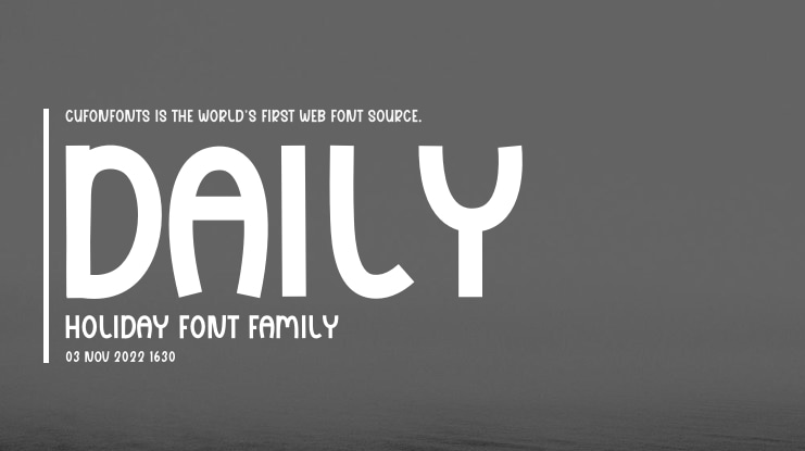 Daily Holiday Font