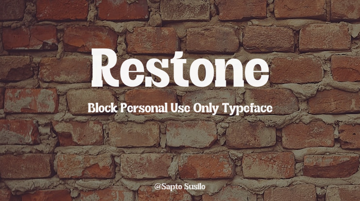 Restone Block Personal Use Only Font