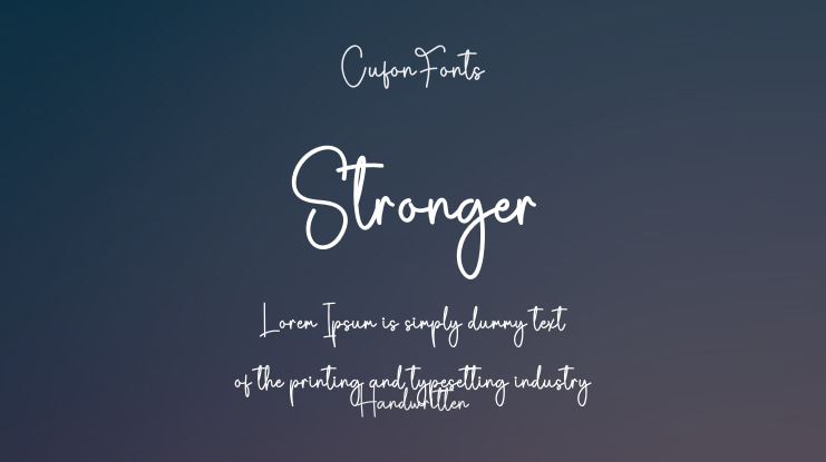 Stronger Font