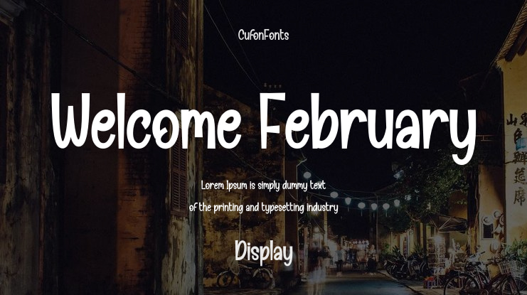 Welcome February Font