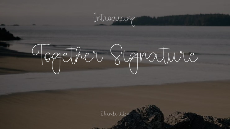 Together Signature Font