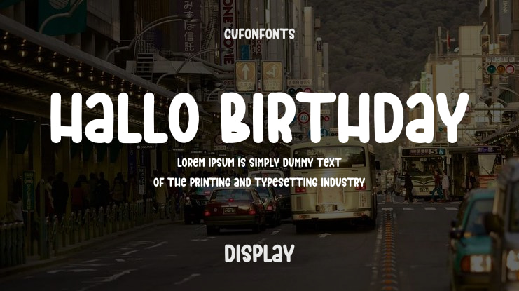 Hallo Birthday Font