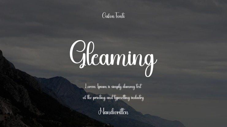 Gleaming Font