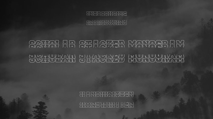 Scholar Stacked Monogram Font