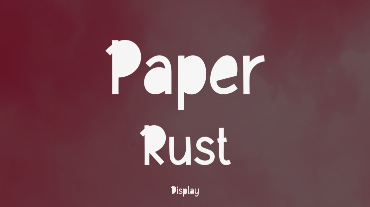 Paper Rust Font