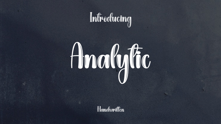 Analytic Font