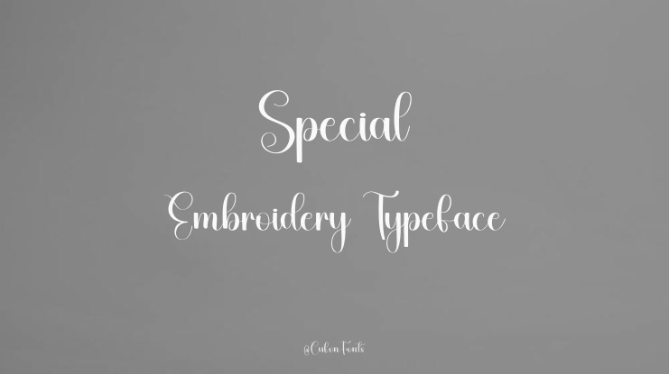 Special Embroidery Font