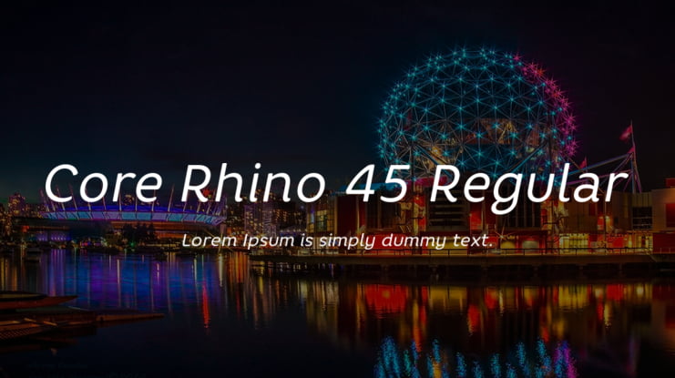 Core Rhino 45 Regular Font