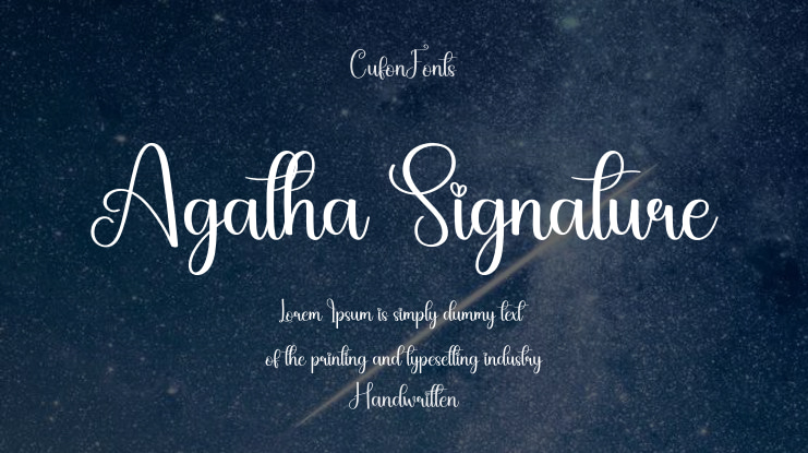 Agatha Signature Font