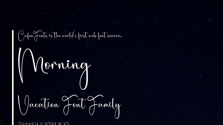Morning Vacation Font