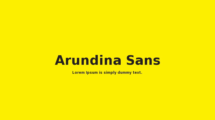 Arundina Sans Font