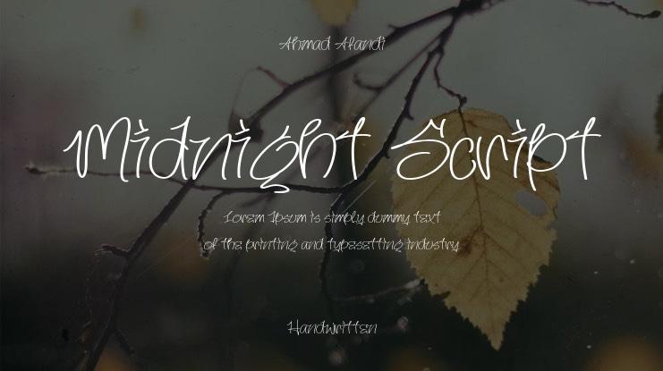 Midnight Script Font
