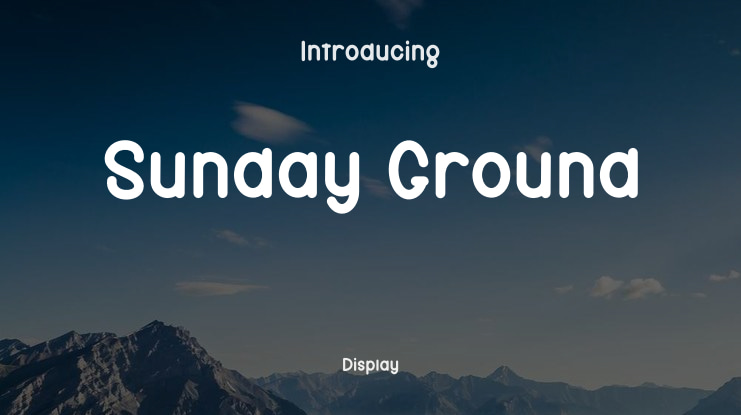 Sunday Ground Font