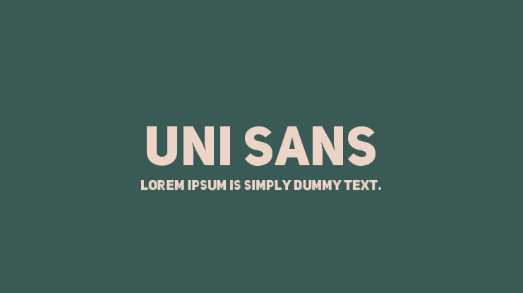 Uni Sans Font Family