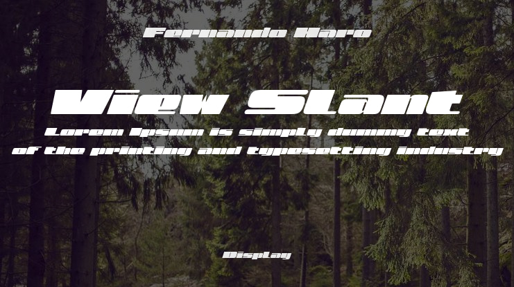 View Slant Font