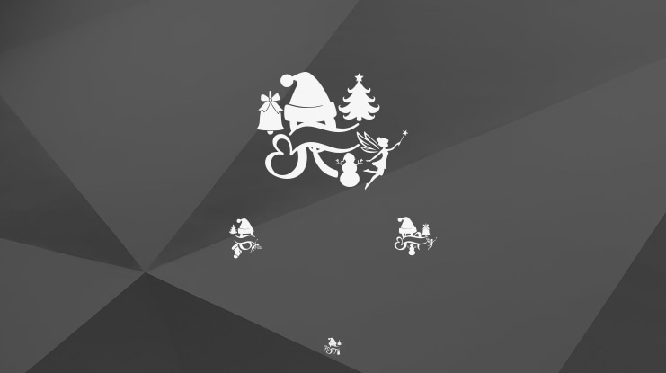 Romantic Christmas Monogram Font Family