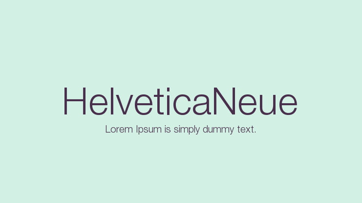 HelveticaNeue Font Family