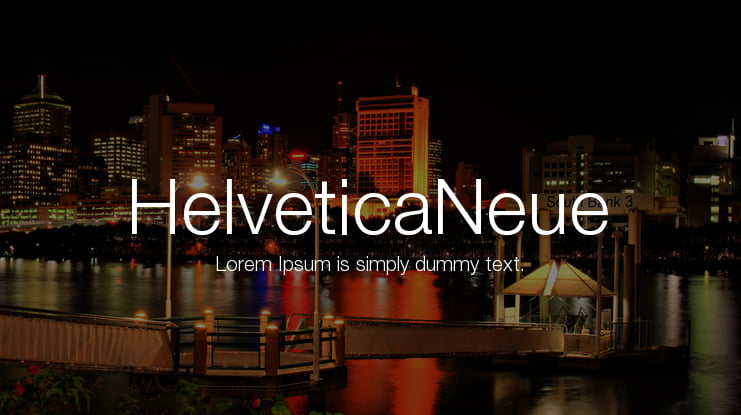 HelveticaNeue Font Family
