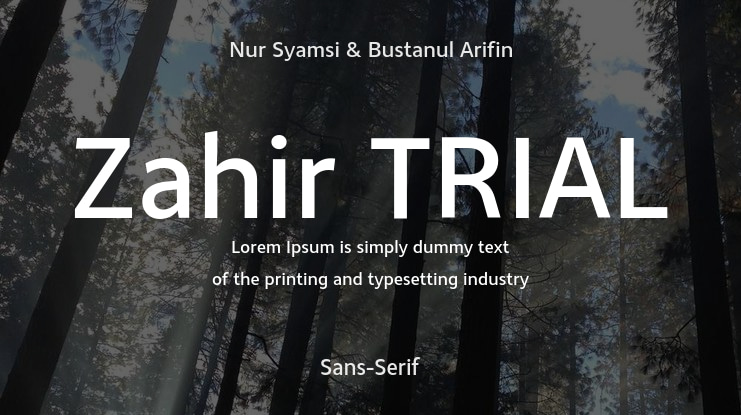 Zahir TRIAL Font