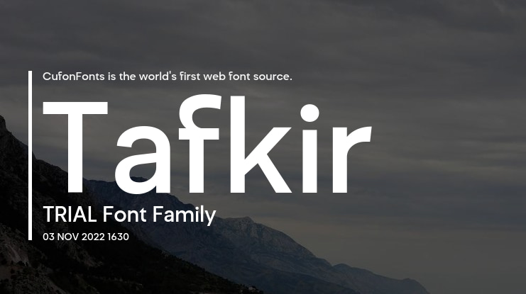 Tafkir TRIAL Font