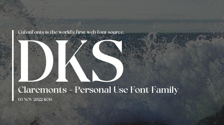 DKS Claremonts - Personal Use Font