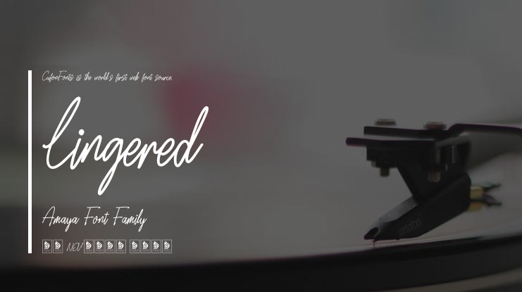 Lingered Amaya Font