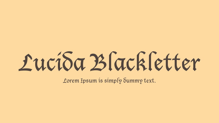 Lucida Blackletter Font