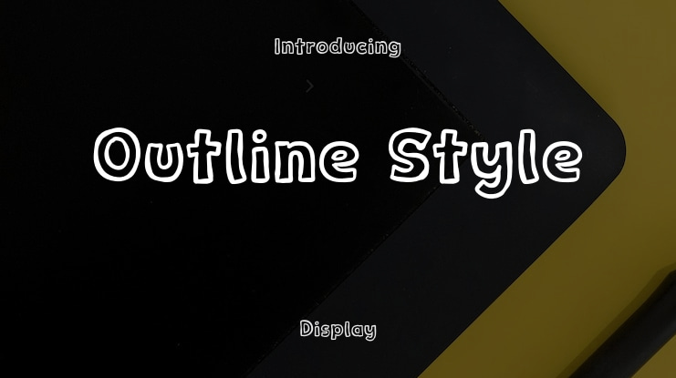Outline Style Font