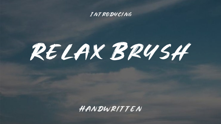 Relax Brush Font