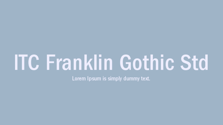 itcfranklingothicstd dmcd font